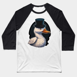 Duck Wearing A Top Hat Baseball T-Shirt